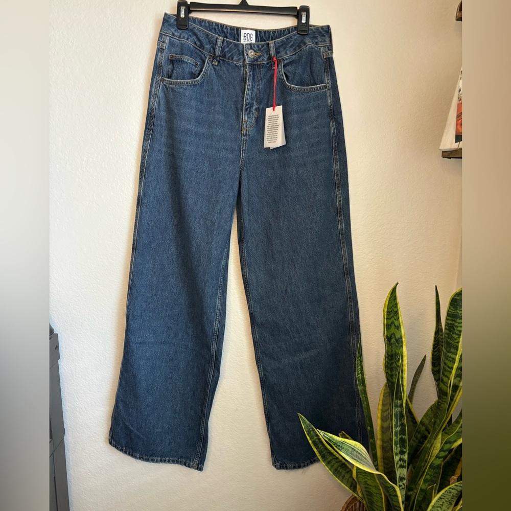 Urban Outfitters Dark Wash Wide Leg Jeans